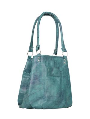 blue leatherette (pu) regular handbag - 15737080 - Standard Image - 5