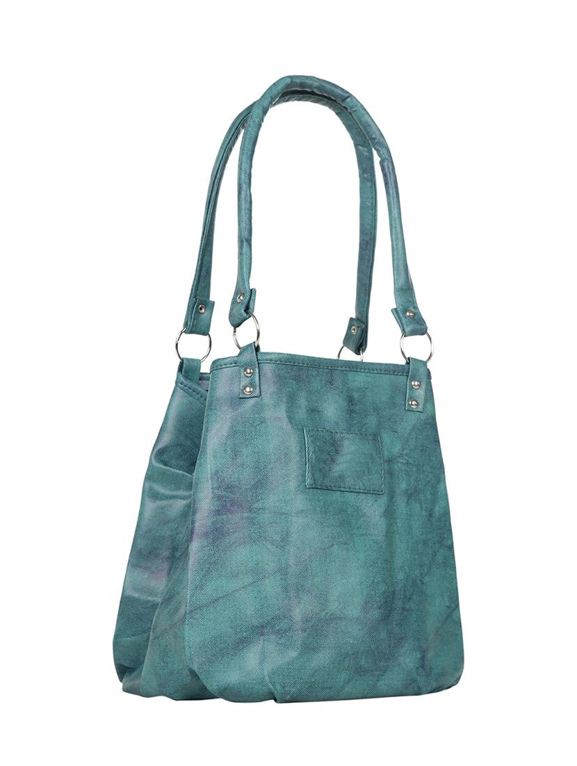 blue leatherette (pu) regular handbag - 15737080 - Zoom Image - 5