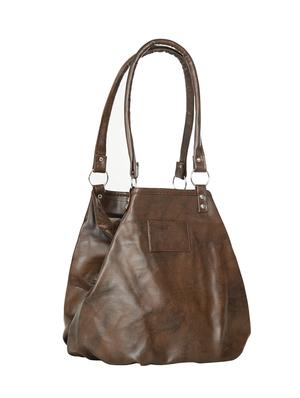 brown leatherette (pu) regular handbag - 15737081 - Standard Image - 2