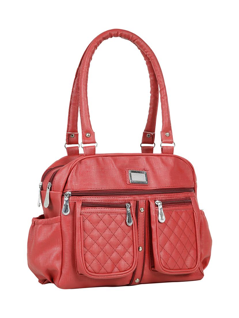 red leatherette (pu) regular handbag - 15737082 - Zoom Image - 5