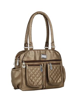 brown leatherette (pu) regular handbag - 15737084 - Standard Image - 5