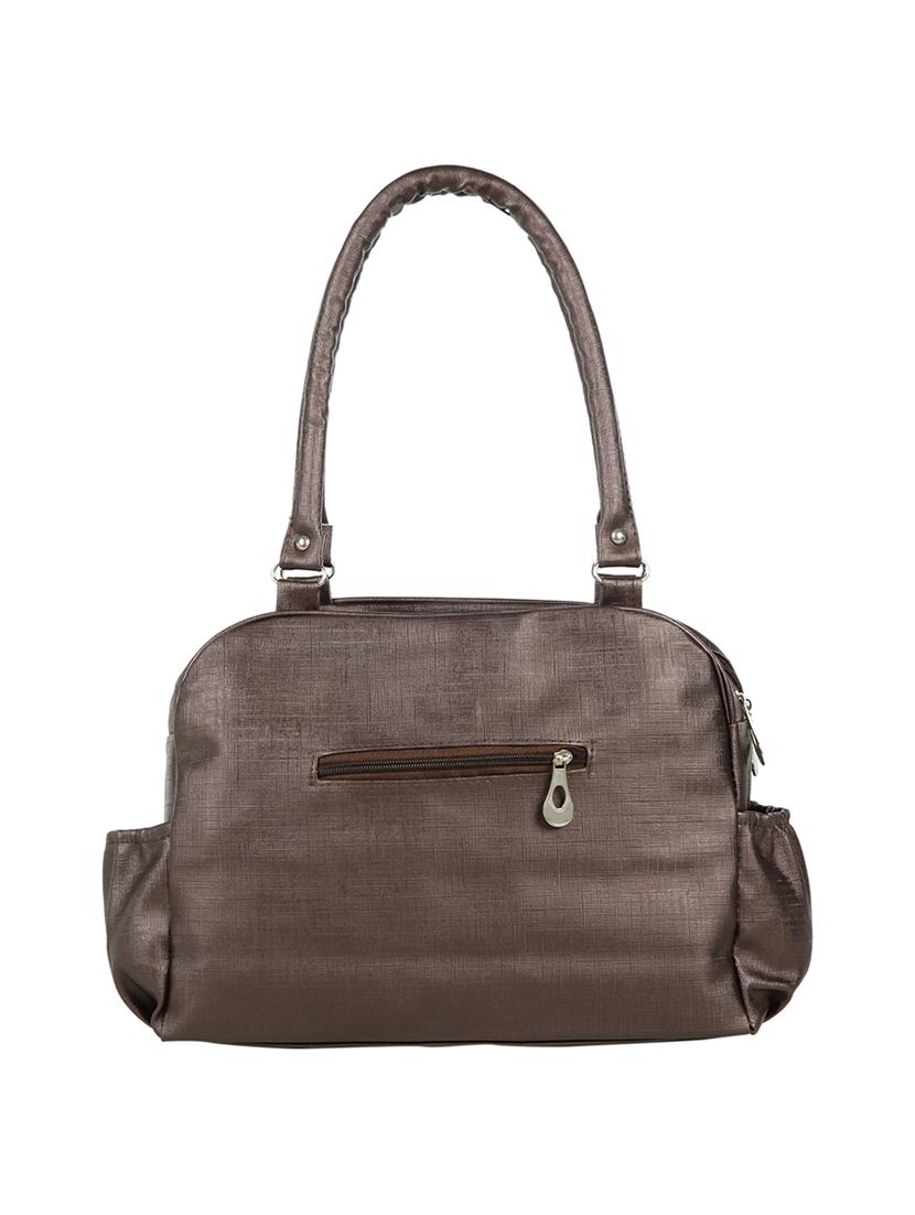 brown leatherette (pu) regular handbag - 15737085 - Zoom Image - 2