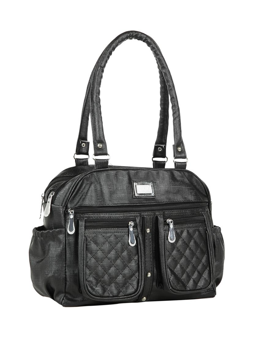 black leatherette (pu) regular handbag - 15737086 - Zoom Image - 5