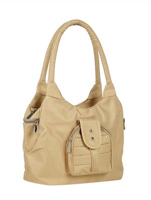 beige leatherette (pu) regular handbag - 15737087 - Standard Image - 5