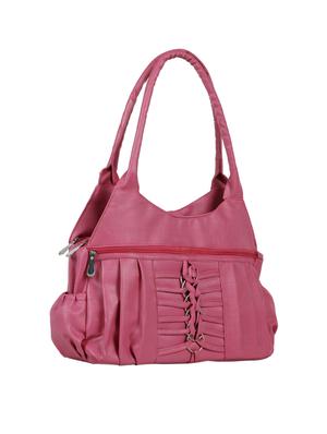 pink leatherette (pu) regular handbag - 15737092 - Standard Image - 5