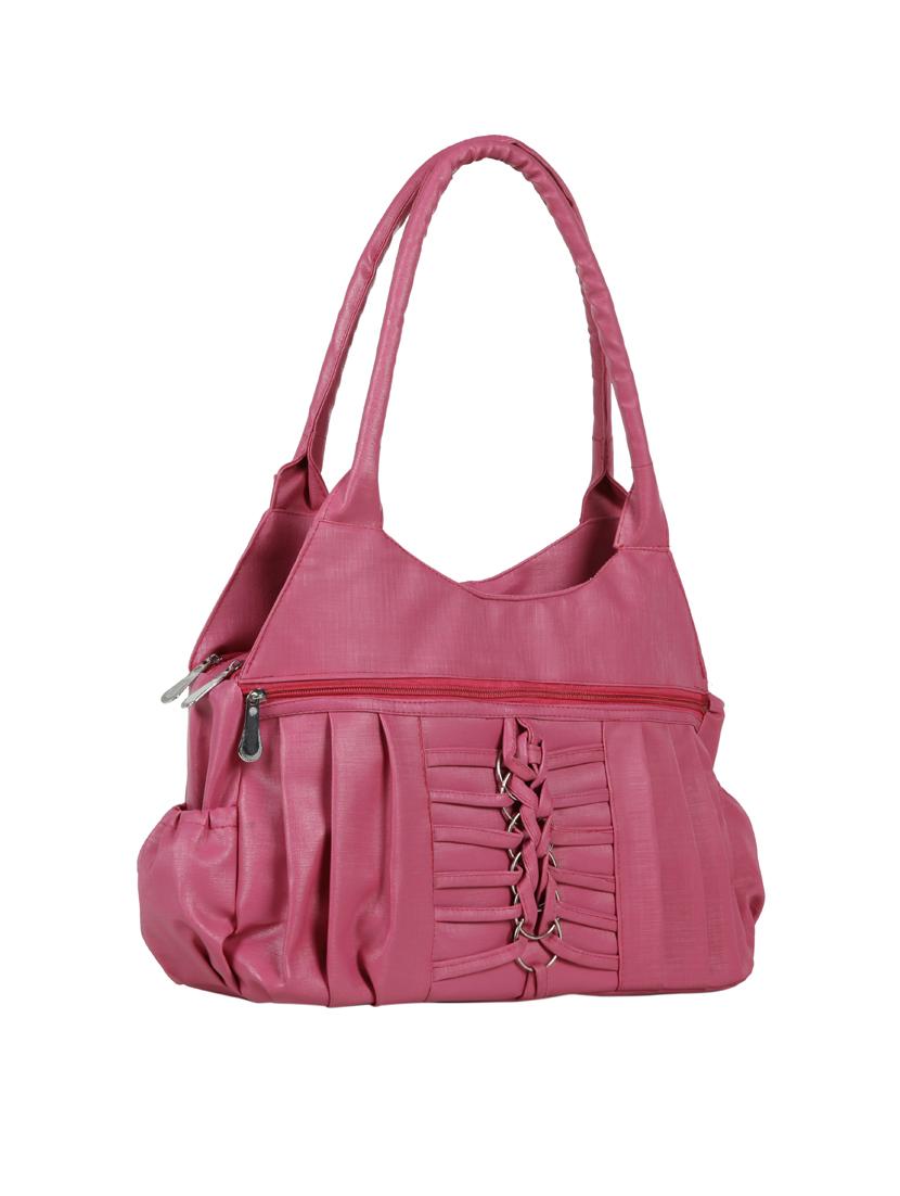 pink leatherette (pu) regular handbag - 15737092 - Zoom Image - 5