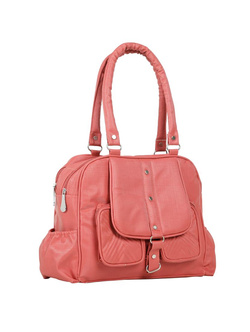 pink leatherette (pu) regular handbag - 15737097 - Zoom Image - 5