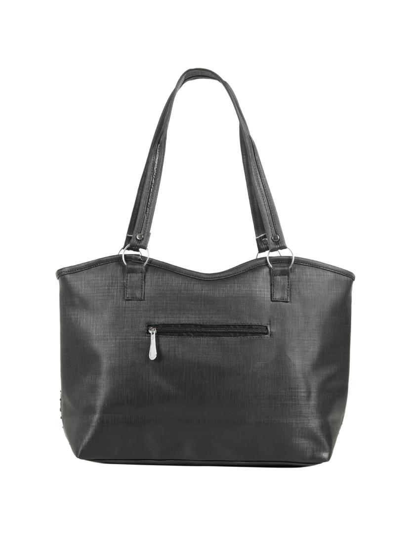 black leatherette (pu) regular handbag - 15737104 - Zoom Image - 2