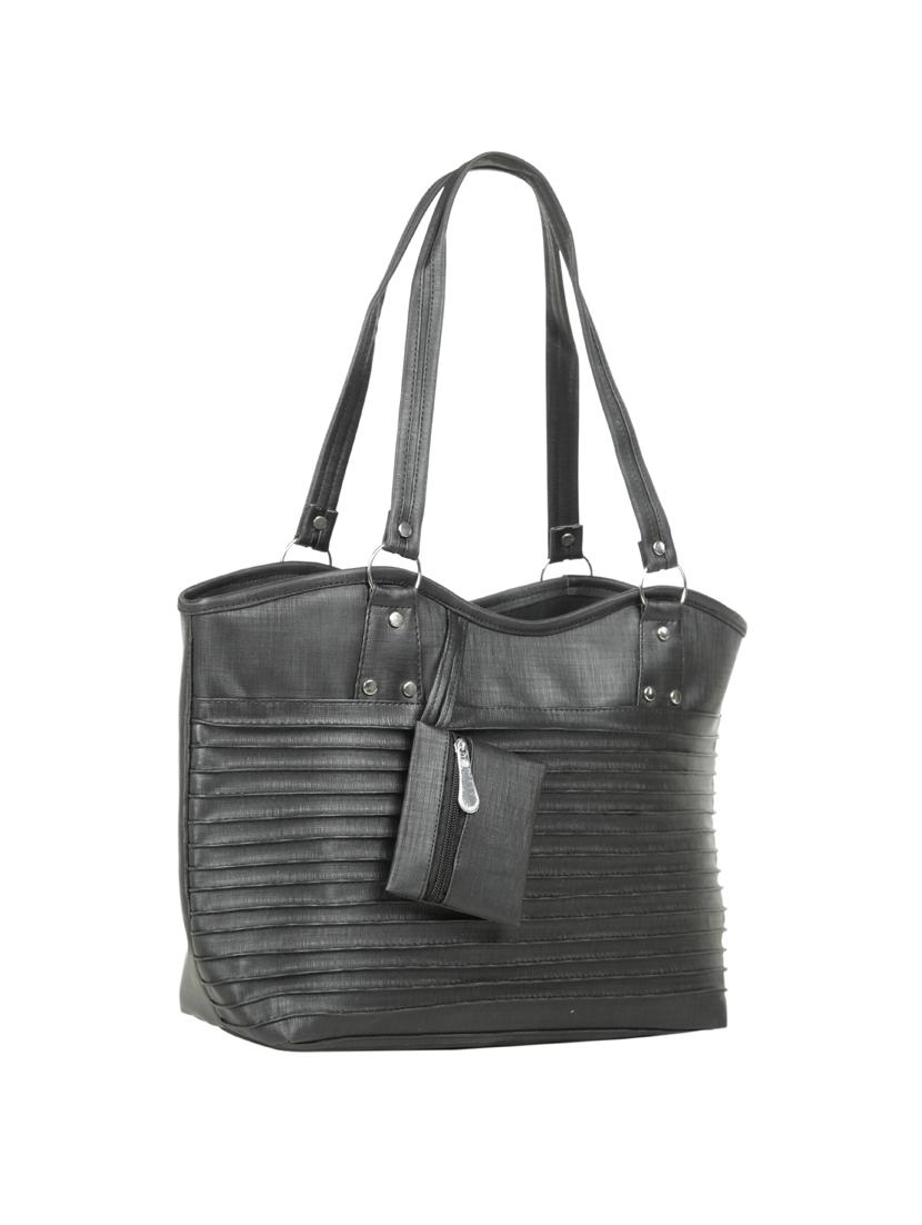 black leatherette (pu) regular handbag - 15737104 - Zoom Image - 5