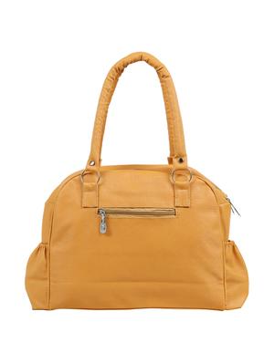 yellow leatherette (pu) regular handbag - 15737106 - Standard Image - 2