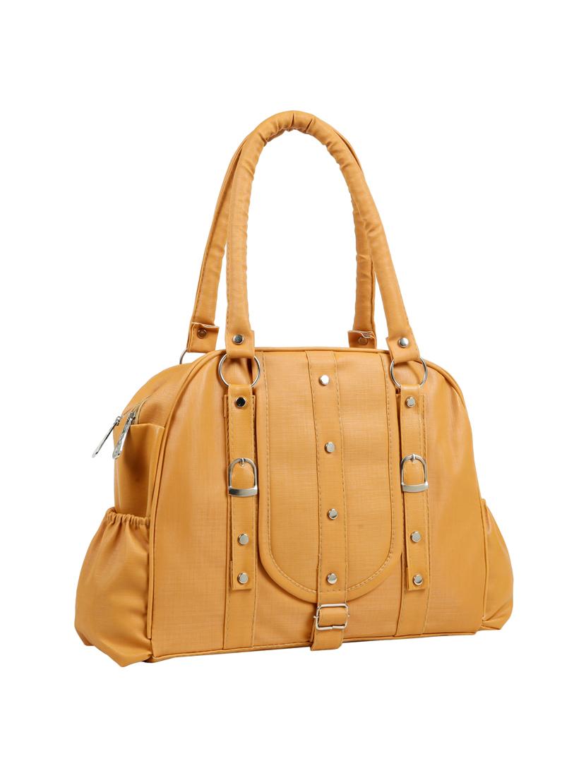 yellow leatherette (pu) regular handbag - 15737106 - Zoom Image - 5
