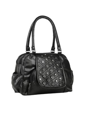 black leatherette (pu) regular handbag - 15737108 - Standard Image - 5