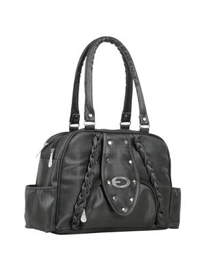 black leatherette (pu) regular handbag - 15737112 - Standard Image - 5