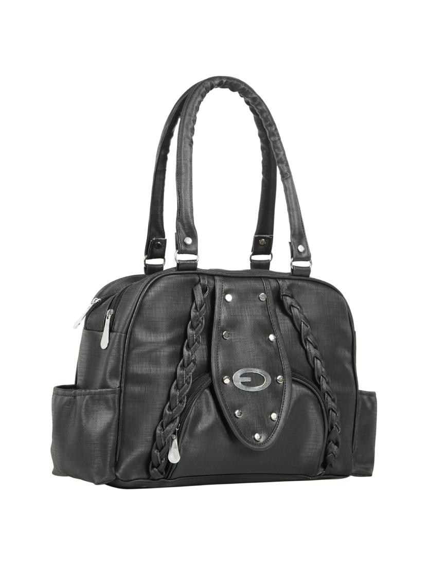 black leatherette (pu) regular handbag - 15737112 - Zoom Image - 5