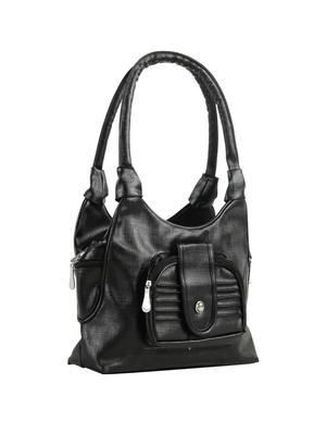 black leatherette (pu) regular handbag - 15737113 - Standard Image - 5
