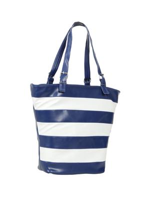 blue leatherette (pu) combo handbag - 15737114 - Standard Image - 5