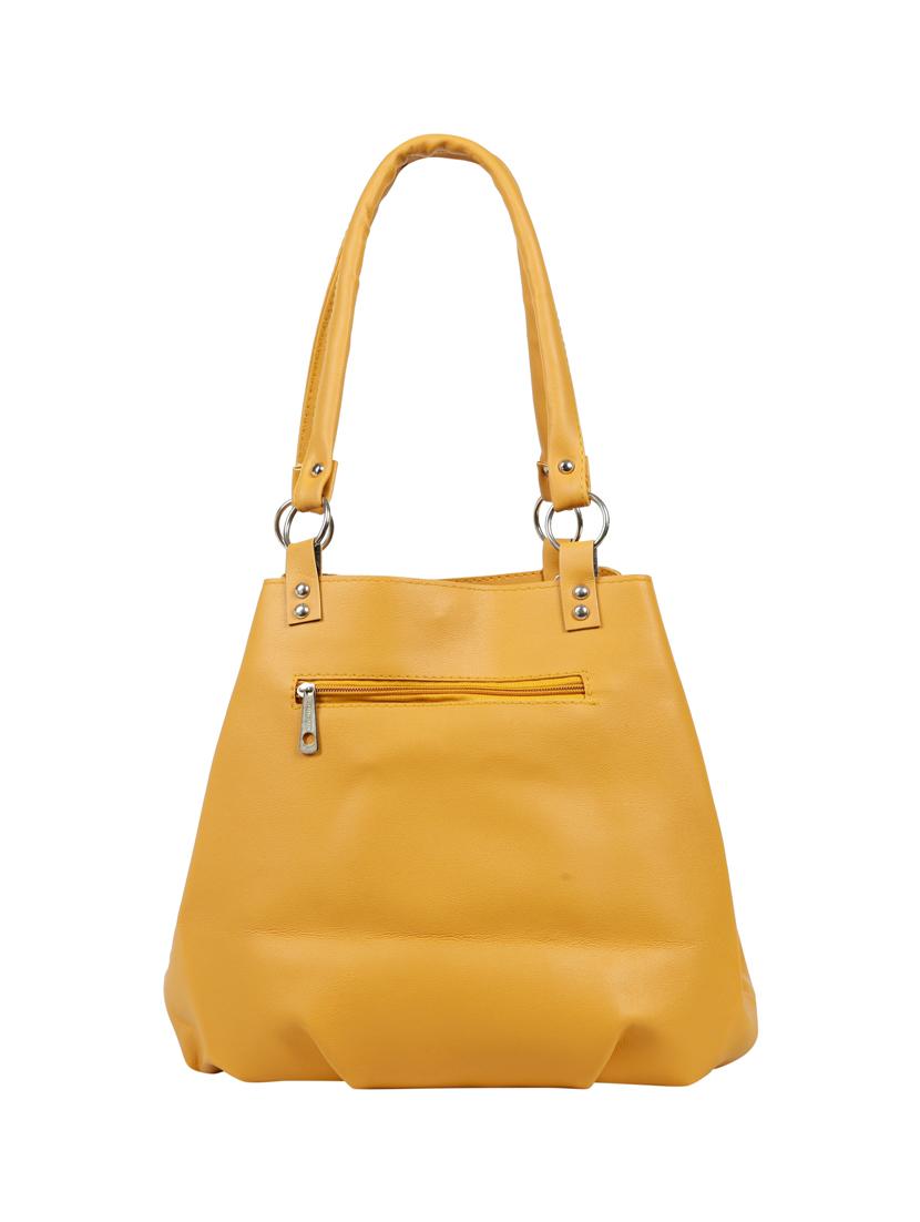 yellow leatherette (pu) regular handbag - 15737116 - Zoom Image - 2