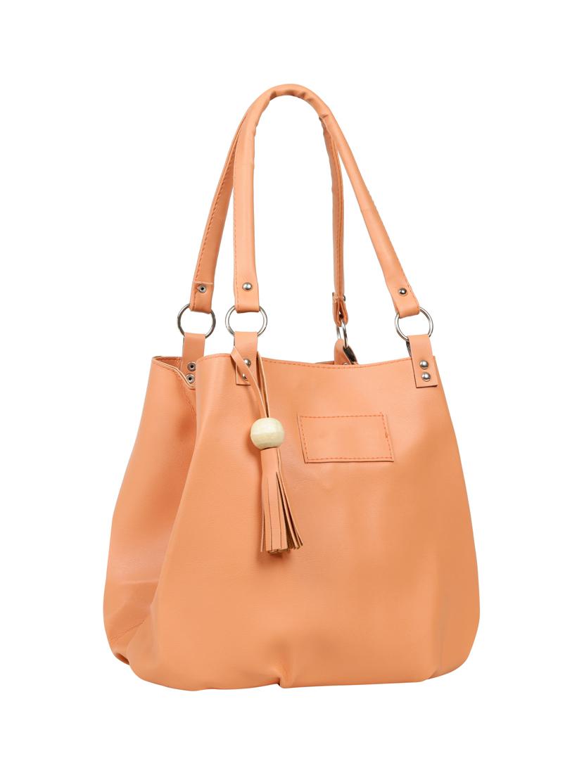 orange leatherette (pu) regular handbag - 15737118 - Zoom Image - 5