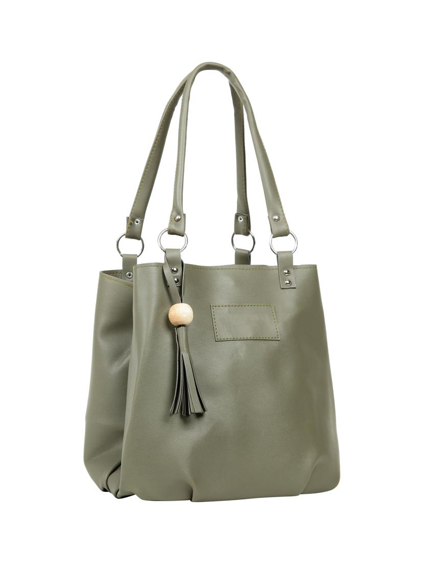 green leatherette (pu) regular handbag - 15737119 - Zoom Image - 5