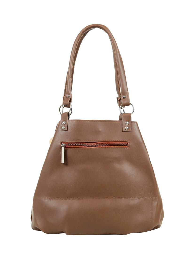 brown leatherette (pu) regular handbag - 15737121 - Zoom Image - 2