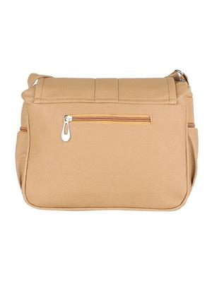 beige leatherette (pu) regular sling bag - 15737260 - Standard Image - 2