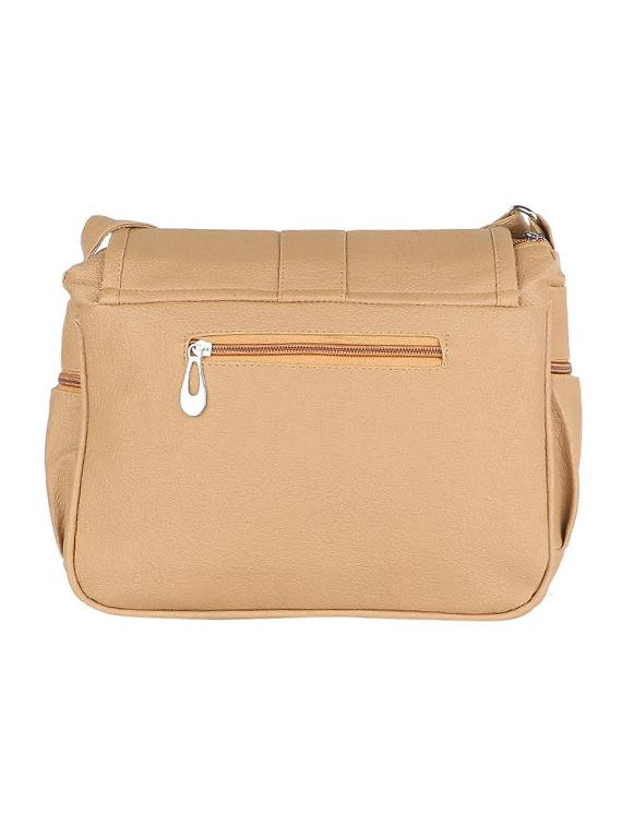 beige leatherette (pu) regular sling bag - 15737260 - Zoom Image - 2