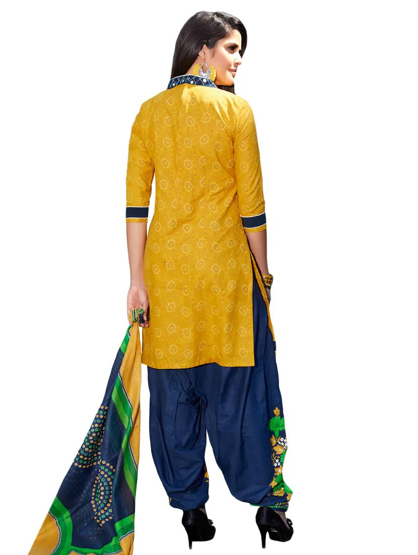 Printed unstitched salwar suit - 15737511 - Zoom Image - 2