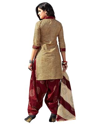 Printed unstitched salwar suit - 15737516 - Standard Image - 2