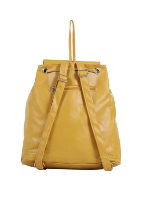yellow leatherette (pu) fashion backpack - 15737517 - Standard Image - 2