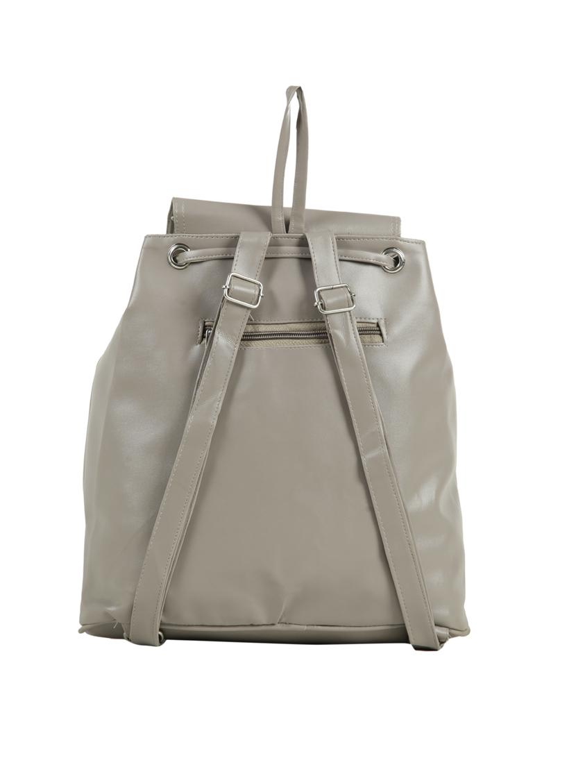 grey leatherette (pu) fashion backpack - 15737518 - Zoom Image - 2