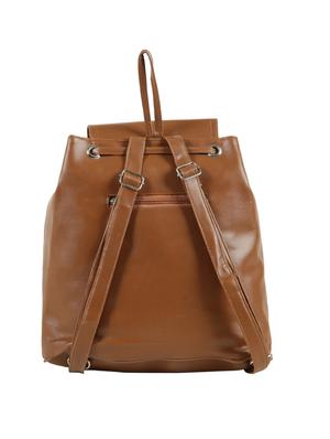 brown leatherette (pu) fashion backpack - 15737519 - Standard Image - 2