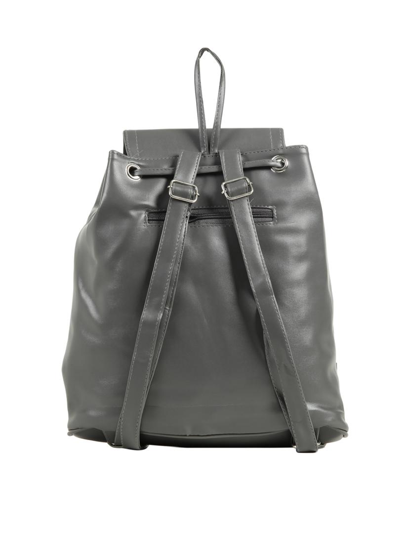 grey leatherette (pu) fashion backpack - 15737521 - Zoom Image - 2