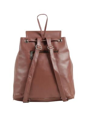 brown leatherette (pu) fashion backpack - 15737523 - Standard Image - 2