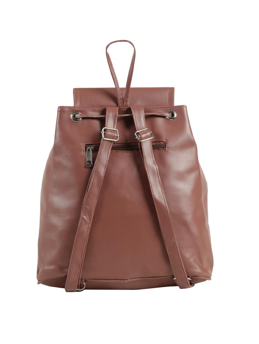 brown leatherette (pu) fashion backpack - 15737523 - Zoom Image - 2