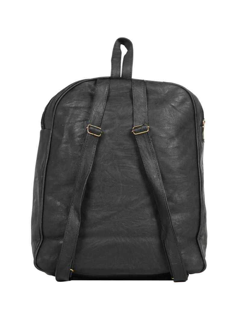 black leatherette (pu) fashion backpack - 15737527 - Zoom Image - 2