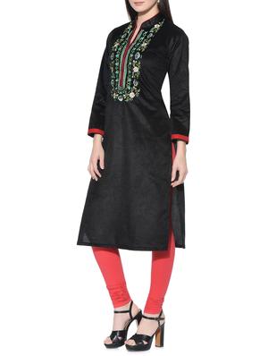 Embroidered straight kurta - 15737567 - Standard Image - 2
