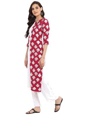 Foil printed color block kurta palazzo set - 15737599 - Standard Image - 2