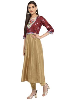Printed kalidaar kurta with pant set - 15737615 - Standard Image - 2