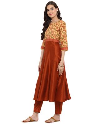 Printed kalidaar kurta with pant set - 15737618 - Standard Image - 2