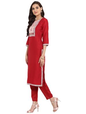 Printed kurta with pant set - 15737629 - Standard Image - 2
