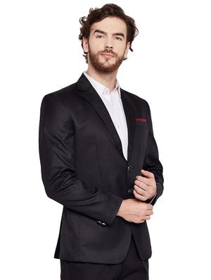 black polyester single breasted blazer - 15737672 - Standard Image - 2