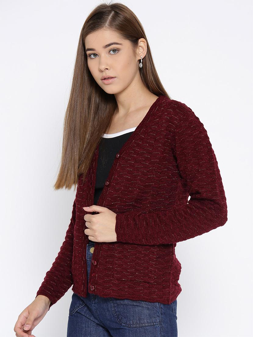 pocket detail woolen cardigan - 15737764 - Zoom Image - 2