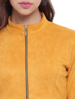 mock neck zipper detail jacket - 15737940 - Standard Image - 5