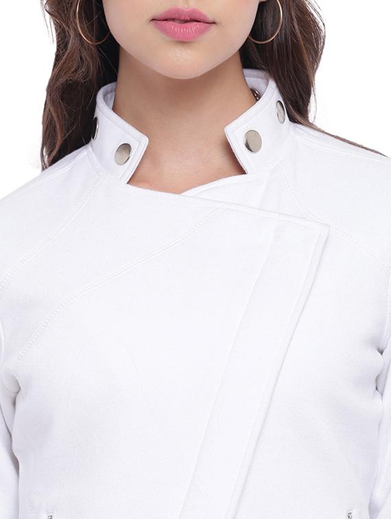 checkered paneled sleeved jacket - 15737945 - Zoom Image - 5