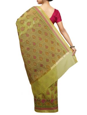 paisley zari motif banarasi saree with blouse - 15737983 - Standard Image - 2