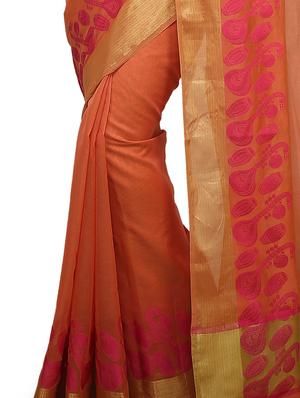 conversational zari border banarasi saree with blouse - 15737985 - Standard Image - 2