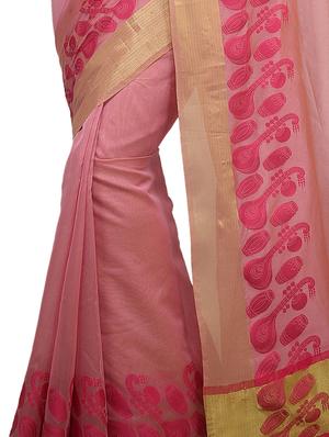 conversational zari border banarasi saree with blouse - 15737986 - Standard Image - 2