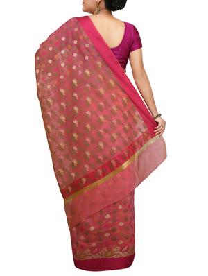 zari motif banarasi saree with blouse - 15737999 - Standard Image - 2