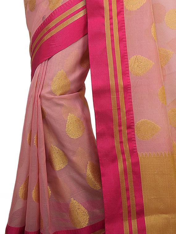 zari motif banarasi saree with blouse - 15738005 - Zoom Image - 2