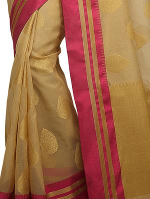 zari motif banarasi saree with blouse - 15738006 - Standard Image - 2